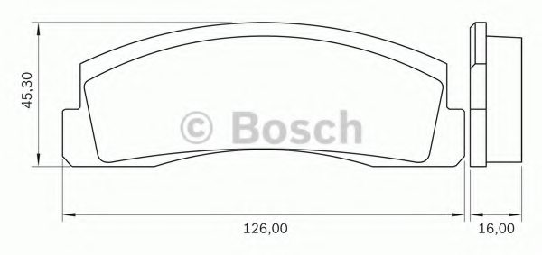 BOSCH 0 986 BB0 077 Brake Pad Set, disc brake